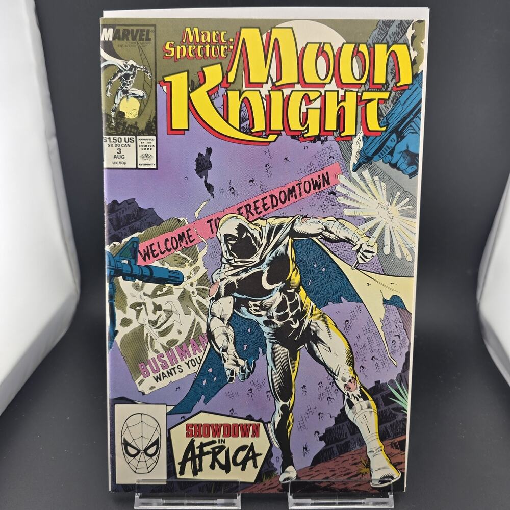 MARC SPECTOR MOON KNIGHT #3 (1989) MARVEL COMICS | HIGH GRADE NM 9.4+ | BUSHMAN